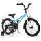 Blue Kids Bicycle with Hand and Coaster Brakes and Anti-Slip Handlebars Training Wheels Included